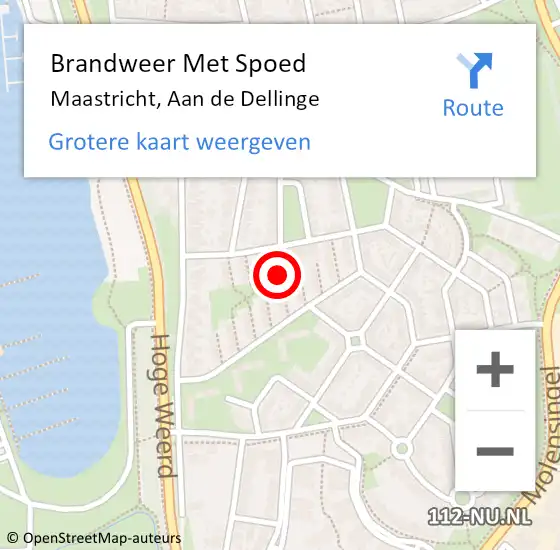 Locatie op kaart van de 112 melding: Brandweer Met Spoed Naar Maastricht, Aan de Dellinge op 31 oktober 2024 10:17