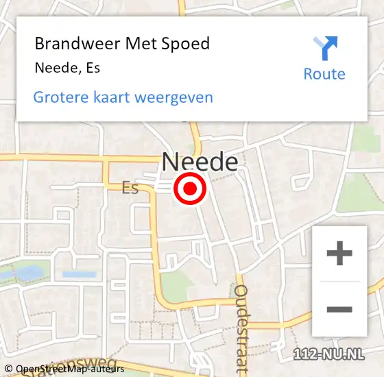 Locatie op kaart van de 112 melding: Brandweer Met Spoed Naar Neede, Es op 25 oktober 2014 11:33