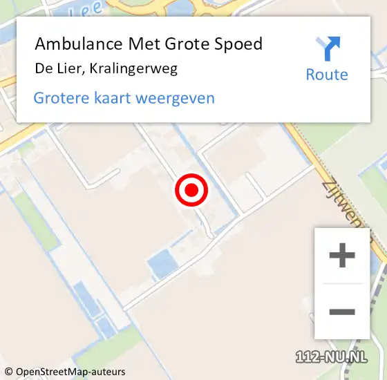 Locatie op kaart van de 112 melding: Ambulance Met Grote Spoed Naar De Lier, Kralingerweg op 31 oktober 2024 12:46