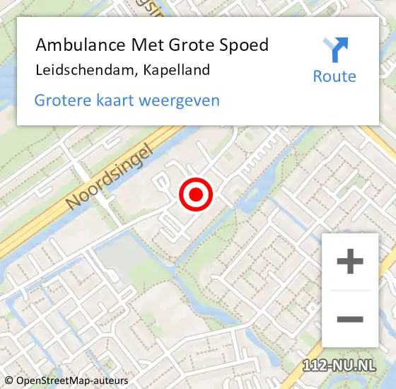 Locatie op kaart van de 112 melding: Ambulance Met Grote Spoed Naar Leidschendam, Kapelland op 31 oktober 2024 13:01