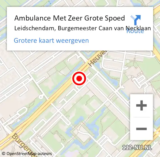 Locatie op kaart van de 112 melding: Ambulance Met Zeer Grote Spoed Naar Leidschendam, Burgemeester Caan van Necklaan op 31 oktober 2024 18:30