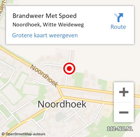 Locatie op kaart van de 112 melding: Brandweer Met Spoed Naar Noordhoek, Witte Weideweg op 31 oktober 2024 19:30