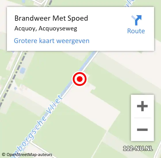 Locatie op kaart van de 112 melding: Brandweer Met Spoed Naar Acquoy, Acquoyseweg op 31 oktober 2024 20:52