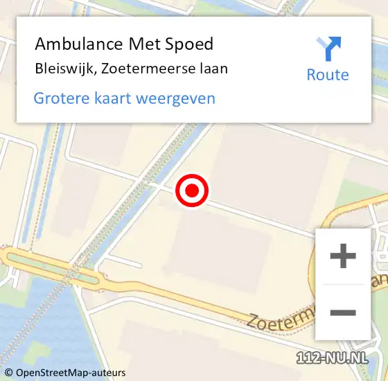 Locatie op kaart van de 112 melding: Ambulance Met Spoed Naar Bleiswijk, Zoetermeerse laan op 31 oktober 2024 21:29