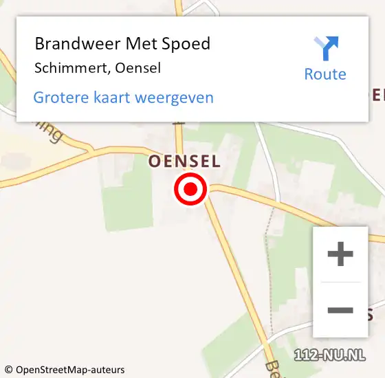 Locatie op kaart van de 112 melding: Brandweer Met Spoed Naar Schimmert, Oensel op 1 november 2024 04:23