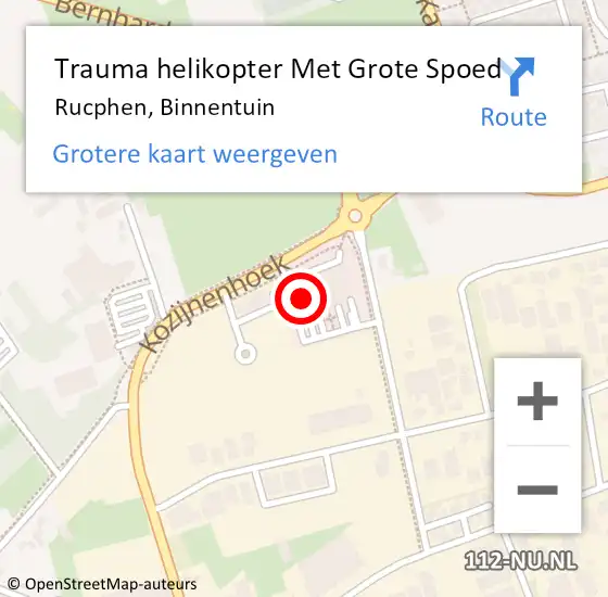 Locatie op kaart van de 112 melding: Trauma helikopter Met Grote Spoed Naar Rucphen, Binnentuin op 1 november 2024 15:51