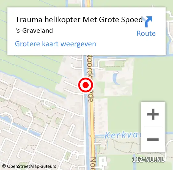 Locatie op kaart van de 112 melding: Trauma helikopter Met Grote Spoed Naar 's-Graveland op 1 november 2024 17:53