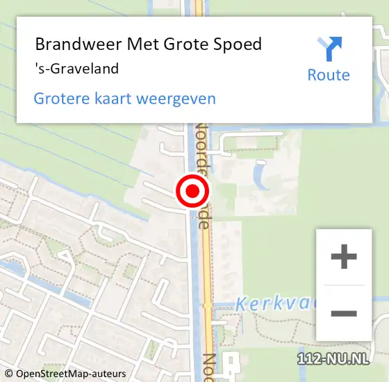 Locatie op kaart van de 112 melding: Brandweer Met Grote Spoed Naar 's-Graveland op 1 november 2024 17:54