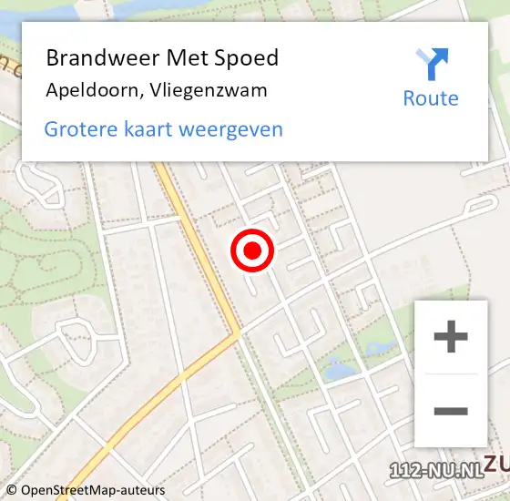 Locatie op kaart van de 112 melding: Brandweer Met Spoed Naar Apeldoorn, Vliegenzwam op 1 november 2024 19:15