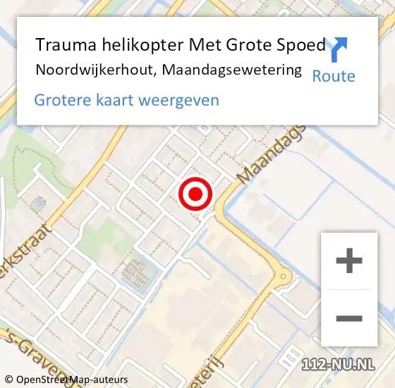 Locatie op kaart van de 112 melding: Trauma helikopter Met Grote Spoed Naar Noordwijkerhout, Maandagsewetering op 1 november 2024 21:43