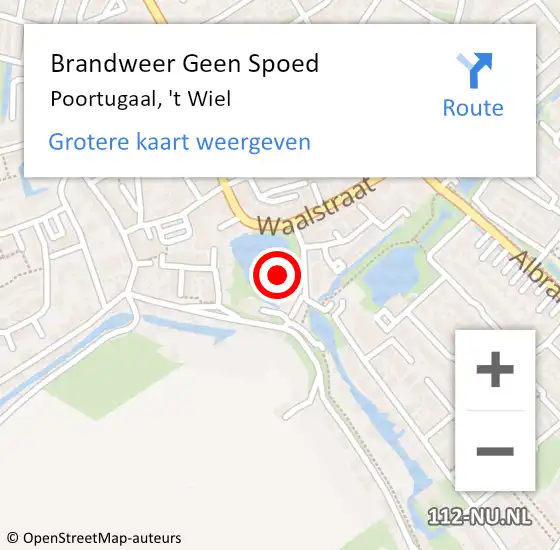 Locatie op kaart van de 112 melding: Brandweer Geen Spoed Naar Poortugaal, 't Wiel op 1 november 2024 21:44