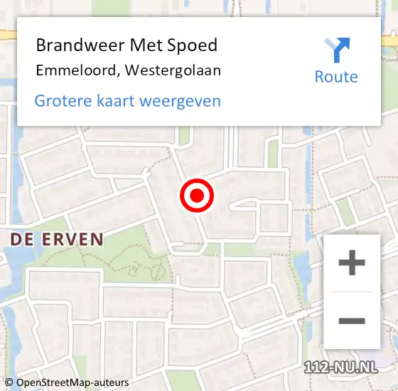 Locatie op kaart van de 112 melding: Brandweer Met Spoed Naar Emmeloord, Westergolaan op 2 november 2024 14:50