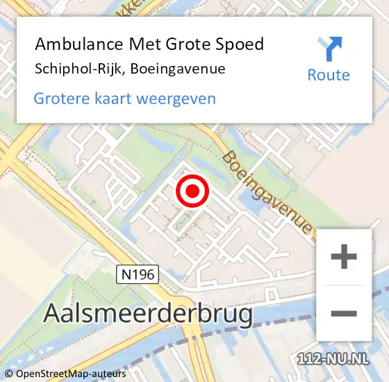 Locatie op kaart van de 112 melding: Ambulance Met Grote Spoed Naar Rijswijk, Boeingavenue op 2 november 2024 17:50