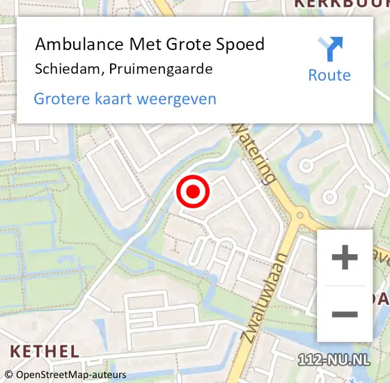 Locatie op kaart van de 112 melding: Ambulance Met Grote Spoed Naar Schiedam, Pruimengaarde op 2 november 2024 17:57