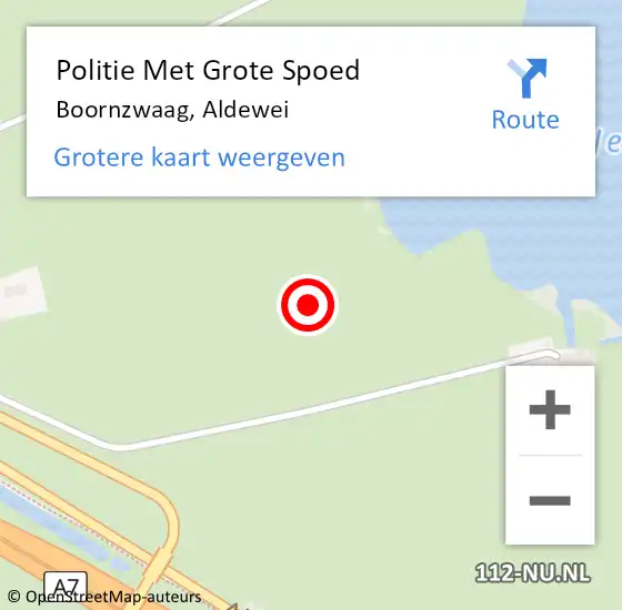 Locatie op kaart van de 112 melding: Politie Met Grote Spoed Naar Boornzwaag, Aldewei op 2 november 2024 20:34