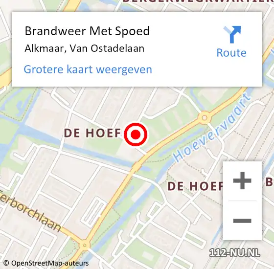 Locatie op kaart van de 112 melding: Brandweer Met Spoed Naar Alkmaar, Van Ostadelaan op 2 november 2024 21:52