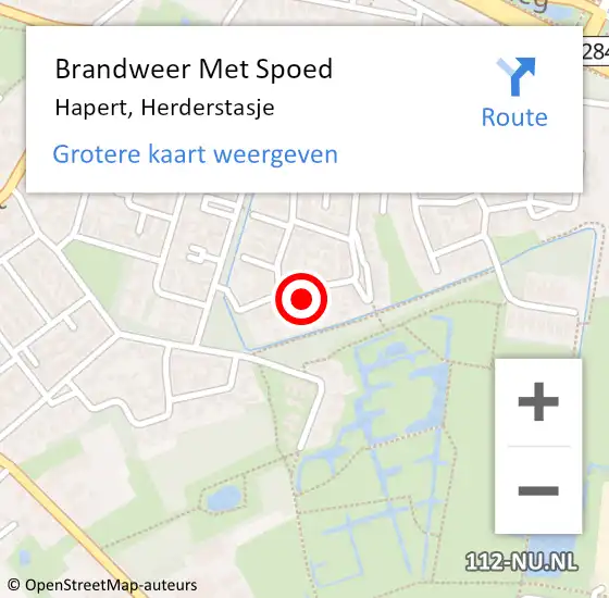 Locatie op kaart van de 112 melding: Brandweer Met Spoed Naar Hapert, Herderstasje op 2 november 2024 21:58