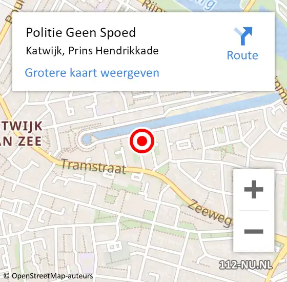 Locatie op kaart van de 112 melding: Politie Geen Spoed Naar Katwijk, Prins Hendrikkade op 2 november 2024 22:12