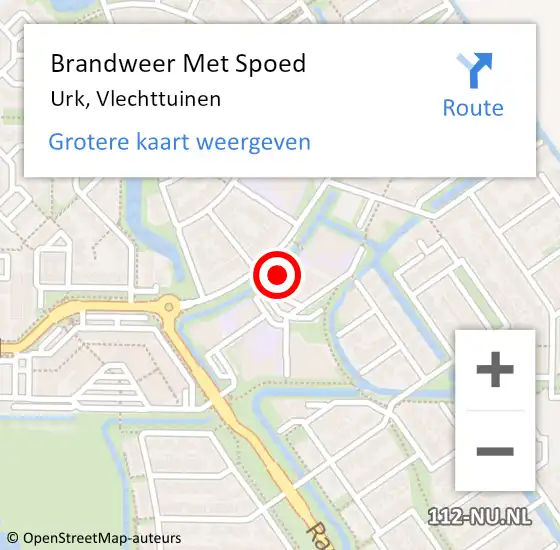 Locatie op kaart van de 112 melding: Brandweer Met Spoed Naar Urk, Vlechttuinen op 2 november 2024 22:40