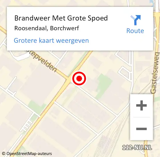 Locatie op kaart van de 112 melding: Brandweer Met Grote Spoed Naar Roosendaal, Borchwerf op 2 november 2024 22:43