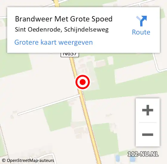 Locatie op kaart van de 112 melding: Brandweer Met Grote Spoed Naar Sint Oedenrode, Schijndelseweg op 3 november 2024 01:59