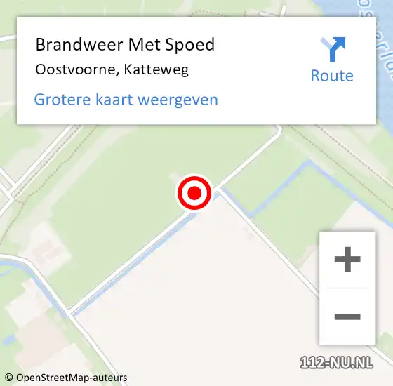 Locatie op kaart van de 112 melding: Brandweer Met Spoed Naar Oostvoorne, Katteweg op 3 november 2024 02:05