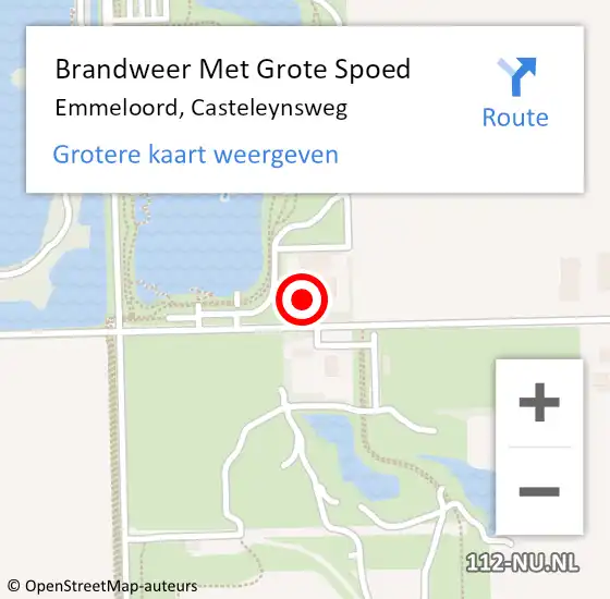 Locatie op kaart van de 112 melding: Brandweer Met Grote Spoed Naar Emmeloord, Casteleynsweg op 3 november 2024 02:50