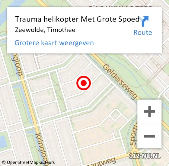 Locatie op kaart van de 112 melding: Trauma helikopter Met Grote Spoed Naar Zeewolde, Timothee op 3 november 2024 06:05