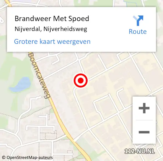 Locatie op kaart van de 112 melding: Brandweer Met Spoed Naar Nijverdal, Nijverheidsweg op 3 november 2024 09:31