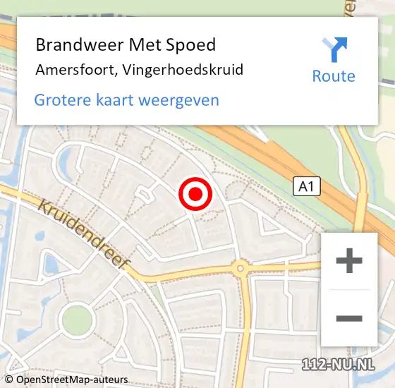 Locatie op kaart van de 112 melding: Brandweer Met Spoed Naar Amersfoort, Vingerhoedskruid op 3 november 2024 10:44