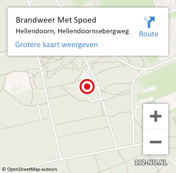 Locatie op kaart van de 112 melding: Brandweer Met Spoed Naar Hellendoorn, Hellendoornsebergweg op 3 november 2024 12:06