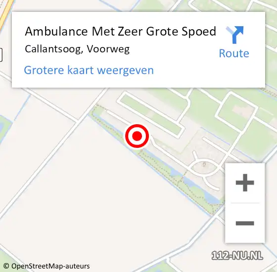 Locatie op kaart van de 112 melding: Ambulance Met Zeer Grote Spoed Naar Callantsoog, Voorweg op 3 november 2024 14:24