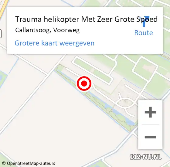 Locatie op kaart van de 112 melding: Trauma helikopter Met Zeer Grote Spoed Naar Callantsoog, Voorweg op 3 november 2024 14:25