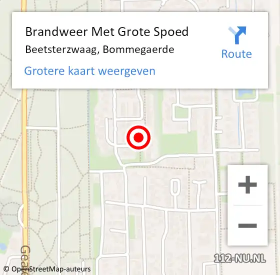 Locatie op kaart van de 112 melding: Brandweer Met Grote Spoed Naar Beetsterzwaag, Bommegaerde op 3 november 2024 14:44