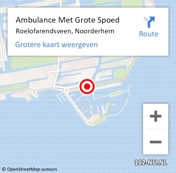 Locatie op kaart van de 112 melding: Ambulance Met Grote Spoed Naar Roelofarendsveen, Noorderhem op 3 november 2024 15:32