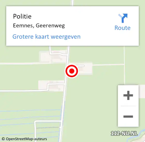 Locatie op kaart van de 112 melding: Politie Eemnes, Geerenweg op 3 november 2024 15:47