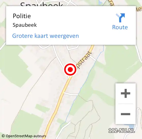 Locatie op kaart van de 112 melding: Politie Spaubeek op 3 november 2024 20:08