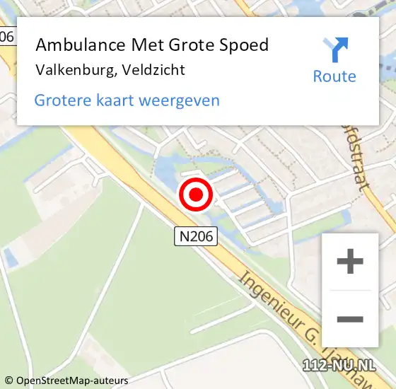 Locatie op kaart van de 112 melding: Ambulance Met Grote Spoed Naar Valkenburg, Veldzicht op 3 november 2024 20:27