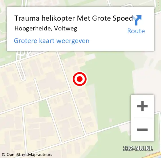 Locatie op kaart van de 112 melding: Trauma helikopter Met Grote Spoed Naar Hoogerheide, Voltweg op 4 november 2024 08:05