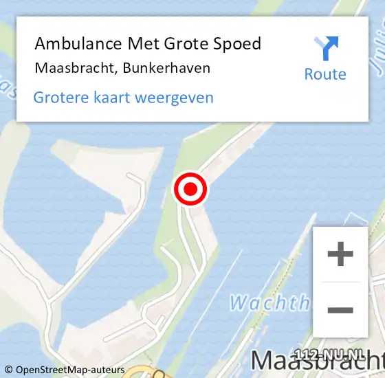 Locatie op kaart van de 112 melding: Ambulance Met Grote Spoed Naar Maasbracht, Bunkerhaven op 4 november 2024 10:48