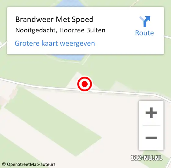 Locatie op kaart van de 112 melding: Brandweer Met Spoed Naar Nooitgedacht, Hoornse Bulten op 4 november 2024 14:56