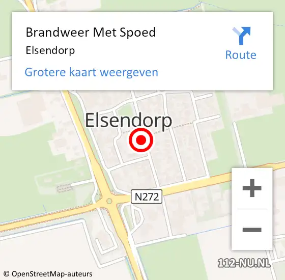 Locatie op kaart van de 112 melding: Brandweer Met Spoed Naar Elsendorp op 4 november 2024 15:24