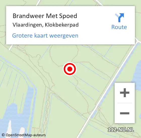 Locatie op kaart van de 112 melding: Brandweer Met Spoed Naar Vlaardingen, Klokbekerpad op 4 november 2024 15:59