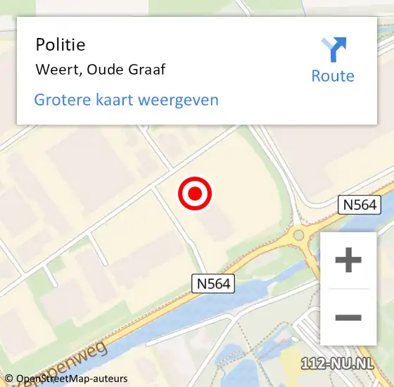 Locatie op kaart van de 112 melding: Politie Weert, Oude Graaf op 4 november 2024 23:05