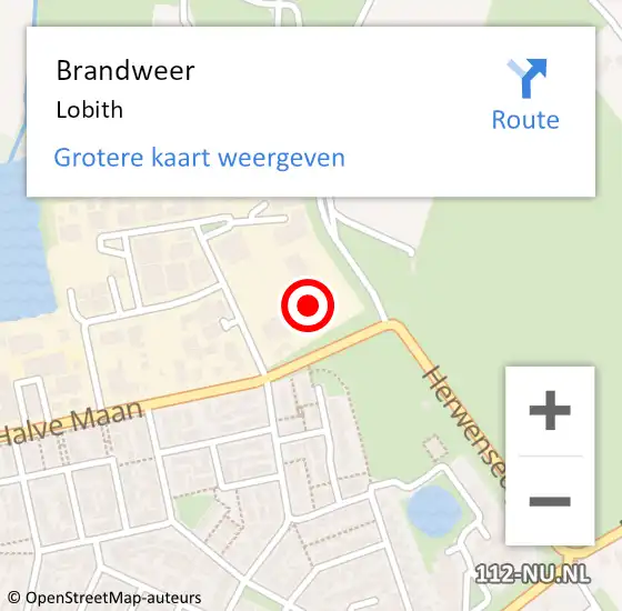 Locatie op kaart van de 112 melding: Brandweer Lobith op 5 november 2024 07:43