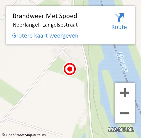 Locatie op kaart van de 112 melding: Brandweer Met Spoed Naar Neerlangel, Langelsestraat op 5 november 2024 08:52