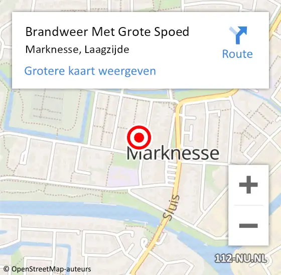 Locatie op kaart van de 112 melding: Brandweer Met Grote Spoed Naar Marknesse, Laagzijde op 5 november 2024 09:08