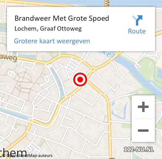 Locatie op kaart van de 112 melding: Brandweer Met Grote Spoed Naar Lochem, Graaf Ottoweg op 5 november 2024 09:47