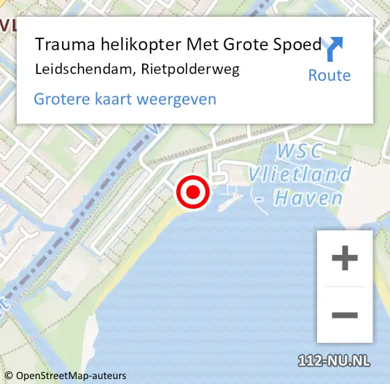 Locatie op kaart van de 112 melding: Trauma helikopter Met Grote Spoed Naar Leidschendam, Rietpolderweg op 5 november 2024 12:13