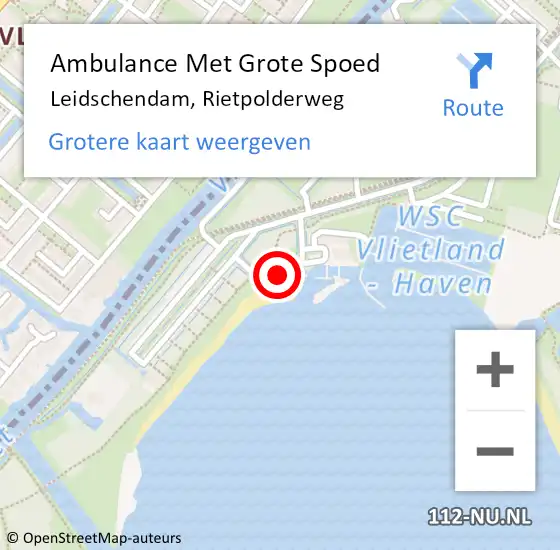 Locatie op kaart van de 112 melding: Ambulance Met Grote Spoed Naar Leidschendam, Rietpolderweg op 5 november 2024 12:13